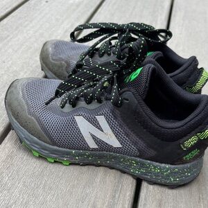 New Balance Kids' Gray and Neon Green Sneakers